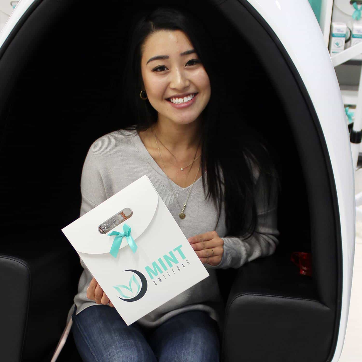 Whitening My Teeth at Mint Smile Bar